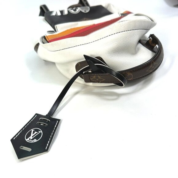 LOUIS VUITTON M55797 Monogram Palm Springs PM Backpack Leather White - Picture 3 of 14